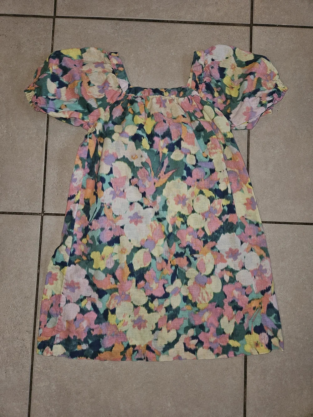 GAP Multicolor Floral Puff-Sleeve Casual Dress